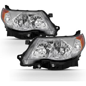 ACANII - For 2009 2010 2011 2012 2013 Subaru Forester Halogen Headlights Headlamps w/Bulbs Driver + Passenger Side in Kuwait