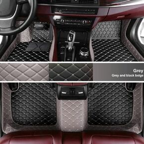Custom Fit Car Floor Mats for Most Cars, SUVs, Trucks - Waterproof PU Leather All-Weather Floor Liners - Durable Anti-Slip Interior Car Accessories to Protect Vehicle Floors (Black) in Saudi Arabia