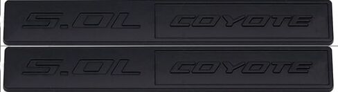 2X 5.0L Coyote Emblems, 3D Trim Fender Hook Trunk Badge Decals Stickers (Black-red) in Kuwait