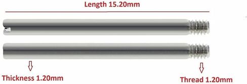 Ewatchparts 2-15.2mm Screw Pins Men Link COMPATIBLE WITH ROLEX Jubilee 19mm 20mm Watch Band Lug 62510H 16233-34 in Saudi Arabia