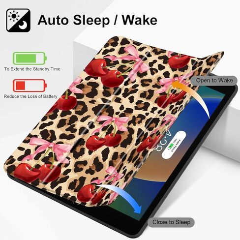 May Chen Case for iPad 10.2 Inch 2021 2020 2019 iPad 9th/8th/7th Generation with Pencil Holder, Slim Stand Protective Case with Soft TPU Back, Auto Sleep/Wake Cover, Abstract Florals in Kuwait