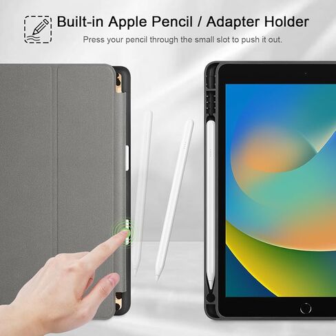 May Chen Case for iPad 10.2 Inch 2021 2020 2019 iPad 9th/8th/7th Generation with Pencil Holder, Slim Stand Protective Case with Soft TPU Back, Auto Sleep/Wake Cover, Abstract Florals in Kuwait