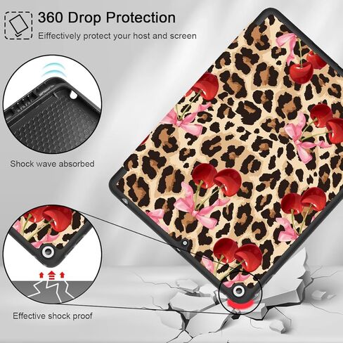 May Chen Case for iPad 10.2 Inch 2021 2020 2019 iPad 9th/8th/7th Generation with Pencil Holder, Slim Stand Protective Case with Soft TPU Back, Auto Sleep/Wake Cover, Abstract Florals in Kuwait