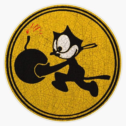 Ww2 Cat Bomber Patch Usa Waterproof Vinyl Window Bumper Sticker Decal 5" in Saudi Arabia