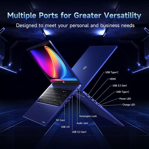 15.6'' FHD Business Gaming-Laptop-Computer - 6 Cores AMD Ryzen 5 6600H, 32GB DDR5 RAM 2TB SSD(Beat i5 12450H, Up to 4.5GHz), 100W Type C, 6 Cores 660M GPU, IPS, Fingerprint, Backlit Keyboard, Numpad in Saudi Arabia