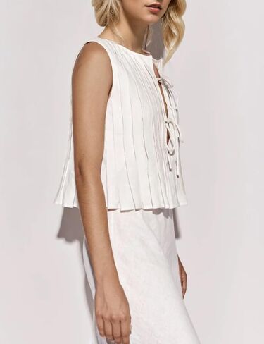 Women Y2K Tie Up Peplum Tank Tops Open Front Sleeveless Ruffle Hem Babydoll Shirts Summer Cute Going Out Vest Tops in Kuwait