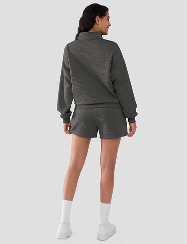 SHESHOW Fall Outfits for Women 2025 Fashion Quarter Zipper Sweatshirt Shorts Sweatsuits 2 Piece Set Tracksuit XS-XXL in Saudi Arabia