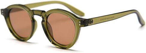 نظارات شمسية للجنسين المستقطبة للنساء الرجعية TR90 Round Sun Glases Men UV400 Sun Showes Dircle Frame Decoration in Kuwait