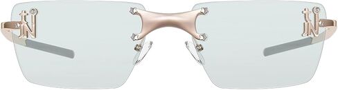 TIJN Rimless Blue Light Blocking Glasses for Women Men Trend Square Eyeglasses Bluelight Glasses for Computer/Screen Metal in Saudi Arabia