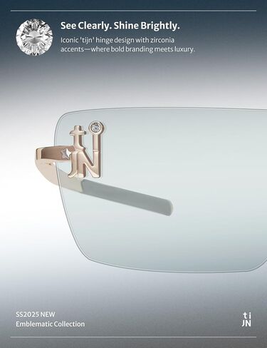 TIJN Rimless Blue Light Blocking Glasses for Women Men Trend Square Eyeglasses Bluelight Glasses for Computer/Screen Metal in Saudi Arabia