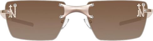 TIJN Rimless Blue Light Blocking Glasses for Women Men Trend Square Eyeglasses Bluelight Glasses for Computer/Screen Metal in Saudi Arabia