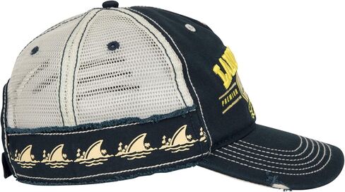 Margaritaville Landshark Lager Logo Distressed Adjustable Hat Navy in Saudi Arabia