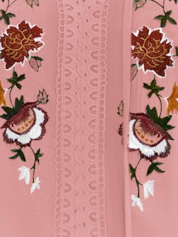 Womens Lace Tops Ruffle Short Sleeve Blouses V Neck Embroidered Casual Business Work Summer Crochet Tops in Kuwait