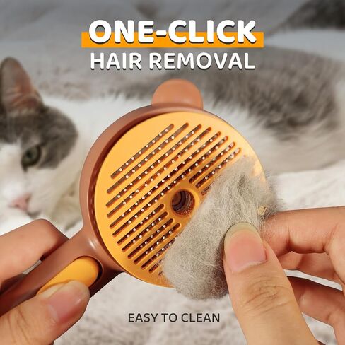 Cat Steam Brush, Self Cleaning Pet Spray Hair Removal Comb with Release Button, 3 In 1 Cat Brush for Indoor Cats, Waterproof Pet Grooming Brushes for Long Short Haired Dogs Cats in Kuwait