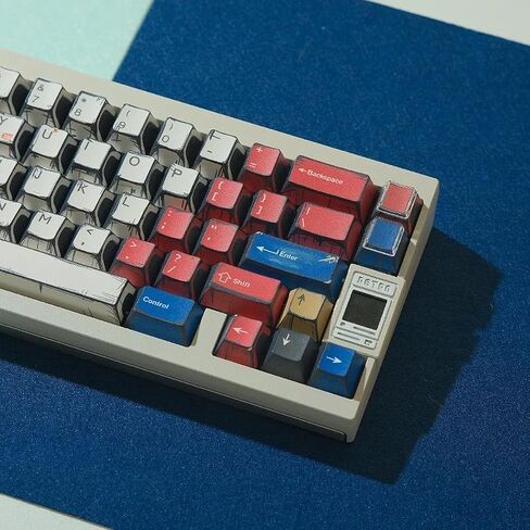Japanese Manga Keycaps, PBT Side Printed Keycaps, Retro Custom Cherry Profile Keycap Set, 128 Keys Cool Anime Key Caps for 60%, 65%, 75%, 100% Cherry MX Switches Mechanical Keyboard in Saudi Arabia