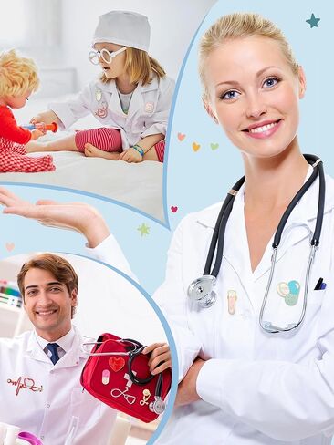 20 Pcs Nurse Enamel Pins for Badge Nursing Pins Bulk Cute Cartoon Doctor Stethoscope Pill Syringe Lapel Pins Backpack Pin for Nurse Day Gifts Hat Jacket Bag Decor(Nurse Style) in Saudi Arabia