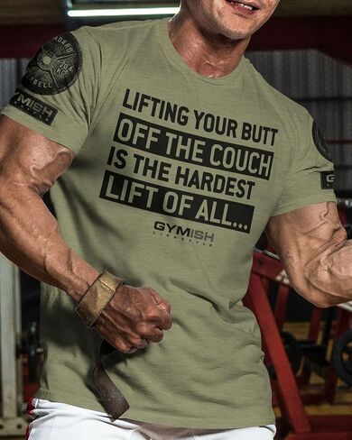 Hardest Lifting Saying Shirts for Men, Funny Weightlifting Gym T-Shirt in Kuwait