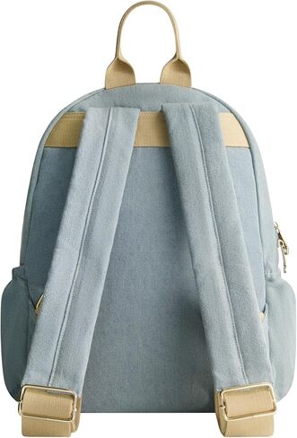 True Religion Backpack, Horseshoe Logo and Zip Pockets Travel Bag, Denim in Saudi Arabia