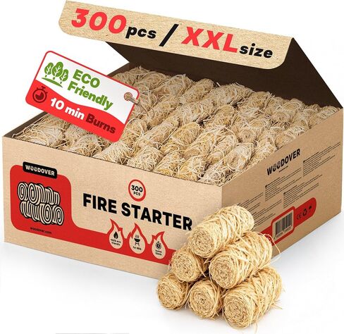 150 pcs Large Fire Starters for Fireplace, Natural Fire Starter for Campfires, for Wood Stove, BBQ, Grill, Pizza Oven, Outdoor Fire Pit, Chimney Charcoal Starter in Saudi Arabia