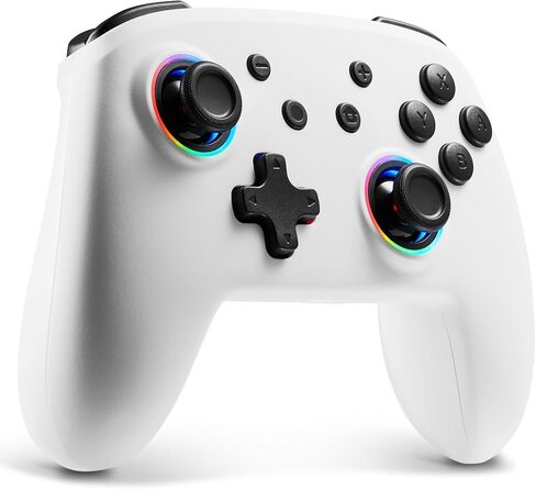 BINBOKPLAY Switch Controller, Switch Controller Compatible with Switch/Switch Lite, Wireless Gamepad with LED Colors/Motion Control/Dual Vibration/Turbo（gray） in Saudi Arabia