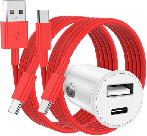 بالنسبة إلى iPhone 16 15 Pro Max Car Charger Charging Fast Charging ، [Apple MFI Certified] 40W PORT DUAL USB C CAR ADAPTER مع كابل شحن USB C 6FT CONS لـ iPhone 16 Plus/16 Pro Max/15 Pro Max ، iPad-white in Kuwait