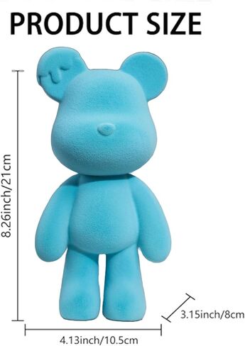 Bear Animal Statue, Resin Abstract Home Decor Sculpture, Art Figurine Home Ornament Decoration for Office, Living Room, Bedroom, Book Shelf, TV Cabinet, Desktop (Green) in Kuwait