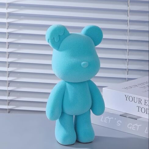 Bear Animal Statue, Resin Abstract Home Decor Sculpture, Art Figurine Home Ornament Decoration for Office, Living Room, Bedroom, Book Shelf, TV Cabinet, Desktop (Green) in Kuwait