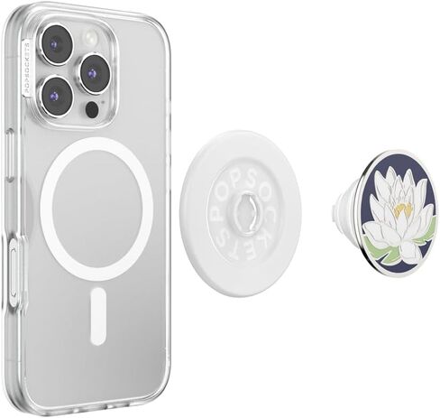 PopSockets Round Phone Grip Compatible with MagSafe, Adapter Ring Included, Phone Holder, Wireless Charging Compatible -Welcome to The White Lotus in Saudi Arabia