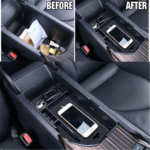 صينية منظم المركزية ، مربع تخزين ذراعي Car Center Center Console ، متوافق مع Toyota Camry Le SE 2018-2019 in Saudi Arabia