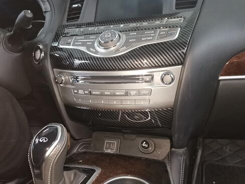 for Infiniti QX60 JX35 Carbon Fiber Central Control Button Panel Cover Trim Accessories for 2011-2020 Infiniti QX60 JX35 in Saudi Arabia