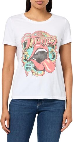 Lucky Brand Women's Rolling Stones Foil Classic Crew in Saudi Arabia