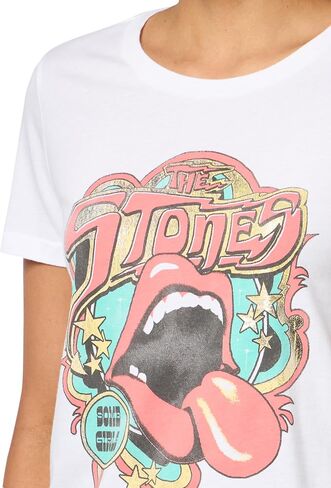 Lucky Brand Women's Rolling Stones Foil Classic Crew in Saudi Arabia