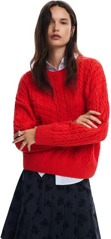 Desigual Women's Woman Flat Knit Thin Gauge Pullover in Saudi Arabia