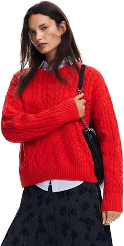 Desigual Women's Woman Flat Knit Thin Gauge Pullover in Saudi Arabia