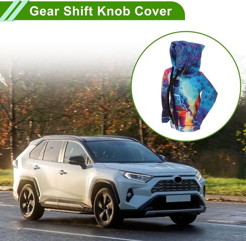 Universal 11x15.5cm/4.33 "X6.1" Gear Shift Cover Cover Decorting Stick Tungting Protector Polleester 1 PC Hoodie Style Blue in Saudi Arabia