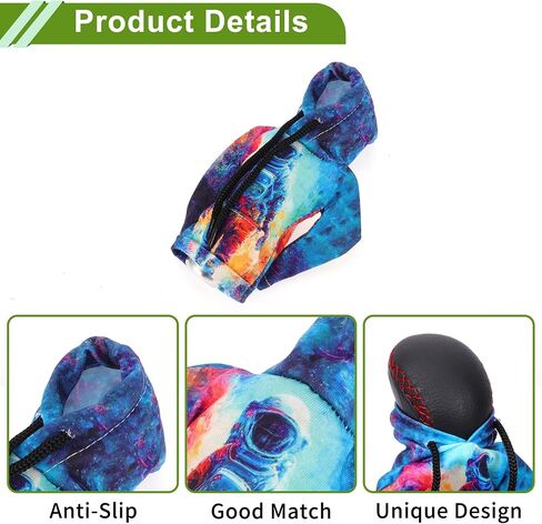 Universal 11x15.5cm/4.33 "X6.1" Gear Shift Cover Cover Decorting Stick Tungting Protector Polleester 1 PC Hoodie Style Blue in Saudi Arabia