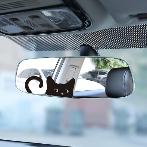 Peeking Sneaky Cat Stickers, 1.7" Cute Black Cat Stickers, 4pcs Funny Car Decals, Waterproof Vinyl Stickers for Car Rearview Mirrors, Windows, Laptops in Saudi Arabia
