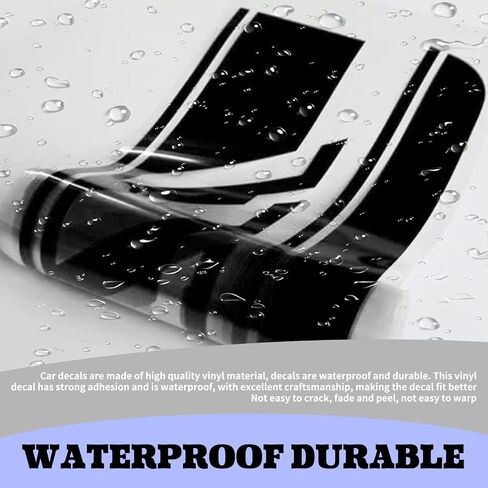 ijuicy 2 PCS Car Body Decoration Decals, Waterproof BK Material Sports Style Long Stripes Side Skirt Stickers, Vehicle Personalized Decorative Accessories, Suitable for Most Car Models (Black) in Saudi Arabia
