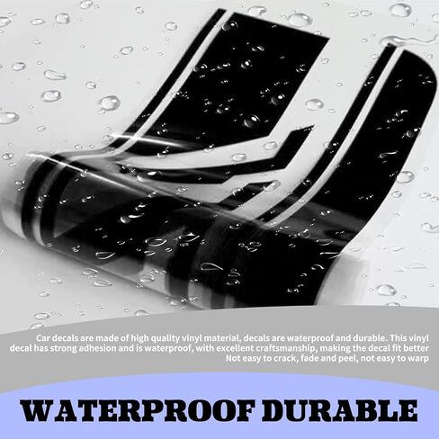 ijuicy 2 PCS Car Body Decoration Decals, Waterproof BK Material Sports Style Long Stripes Side Skirt Stickers, Vehicle Personalized Decorative Accessories, Suitable for Most Car Models (Black) in Saudi Arabia