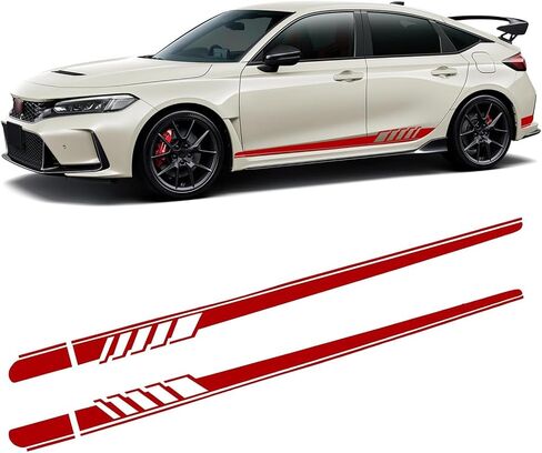 Ijuicy 2 PCS Car Car Body Decoration ، ملصقات تنورة جانبية مقاومة للماء ، ملصقات تنورة جانبية طويلة ، ملحقات زخرفية مخصصة للسيارة ، مناسبة لمعظم طرز السيارات (أسود) in Saudi Arabia