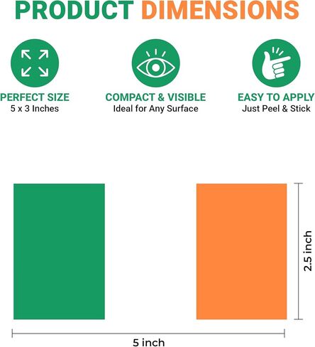 Irish Flag Vinyl Flag Stickers, Car Decals, Waterproof Indoor Outdoor, Laptop Stickers, Car Bumper, St Patricks Day Decor, Ireland Flag, 5 x 3 Inches, Set of 3 in Saudi Arabia