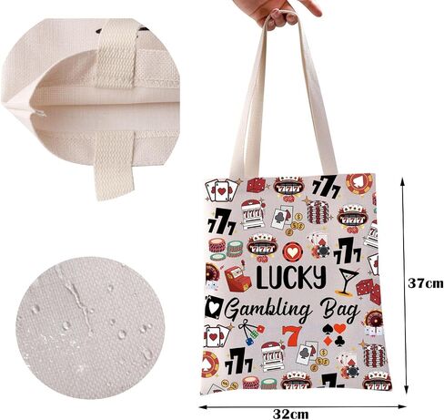 ZJXHPO Casino Lover Gift Lucky Gambling Bag Cash Tote Bag For Gambler Poker Player Shoulder Bag Gambling Lover Gift in Saudi Arabia
