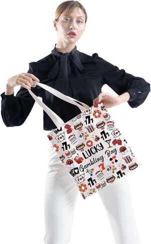 ZJXHPO Casino Lover Gift Lucky Gambling Bag Cash Tote Bag For Gambler Poker Player Shoulder Bag Gambling Lover Gift in Saudi Arabia