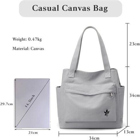 Women Handbag Canvas Shoulder Bag Casual Tote Purse in Saudi Arabia