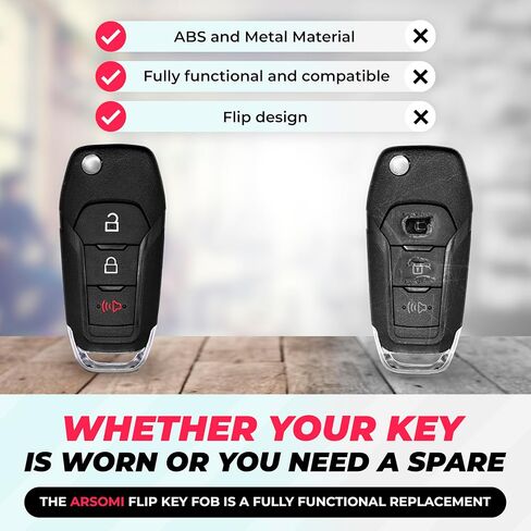 CUT FLIP KEY FOB استبدال FOB FOTS FORD F150 F250 F350 2015 2015 2017 2018 2019 2020 2021 2022 Remote بدون مفتاح أنظمة الدخول Ranger Bronco Maverik (3 أزرار) in Kuwait