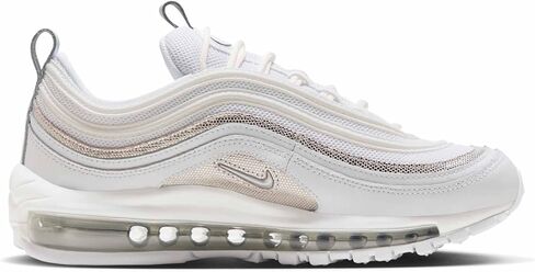Nike Air Max 97 Women's Shoes (FQ8889-100, White/Platinum Tint/Metallic Silver/) Size 6.5 in Saudi Arabia