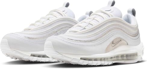 Nike Air Max 97 Women's Shoes (FQ8889-100, White/Platinum Tint/Metallic Silver/) Size 6.5 in Saudi Arabia