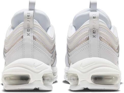 Nike Air Max 97 Women's Shoes (FQ8889-100, White/Platinum Tint/Metallic Silver/) Size 6.5 in Saudi Arabia