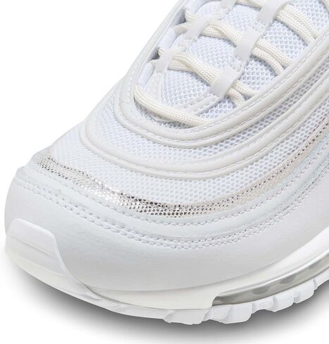 Nike Air Max 97 Women's Shoes (FQ8889-100, White/Platinum Tint/Metallic Silver/) Size 6.5 in Saudi Arabia