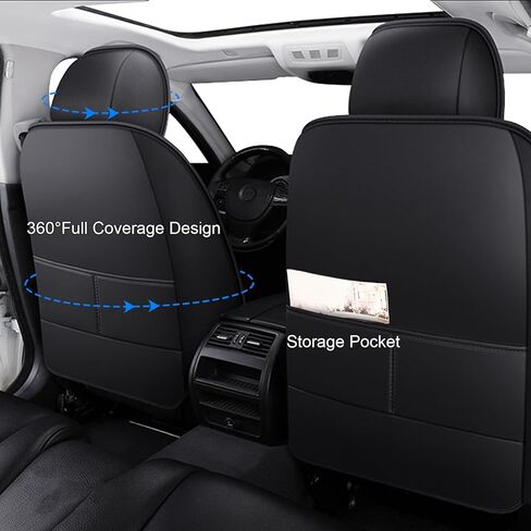 5pcs Car Seat Covers fit for 2010-2024 Nissan Rogue,Full Coverage Car Seat Cover Front Rear Seat Protector,Black Grey with 2 Pillows in Kuwait